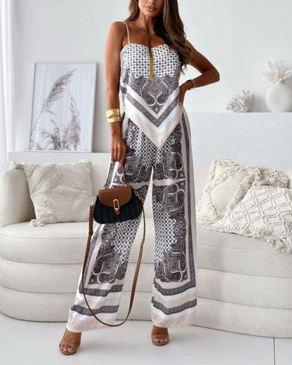 Carolanne | Holiday Ready Stylish Lace-Up Vest & Pants Two-Piece Set Dress