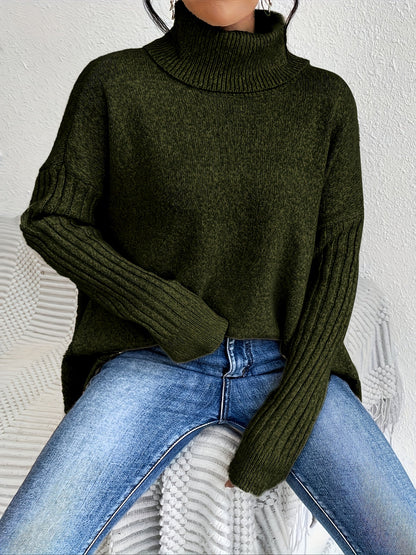 Karen – Oversized Turtleneck Knit Jumper