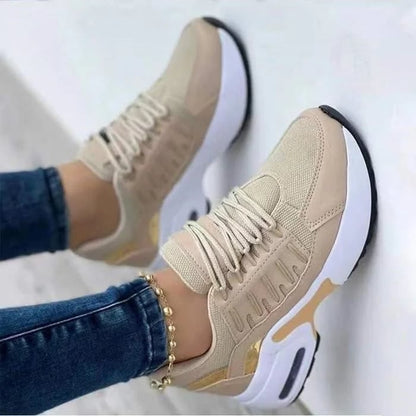Geraldine – Lace-Up Cushioned Everyday Sneakers