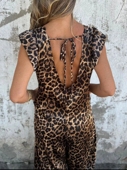 Pamela – Animal Print Tiered Midi Dress