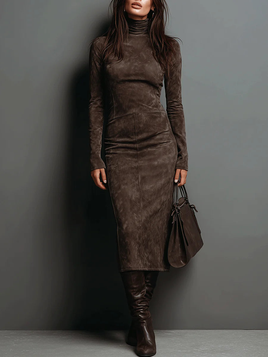 Sonya – Turtleneck Bodycon Midi Dress