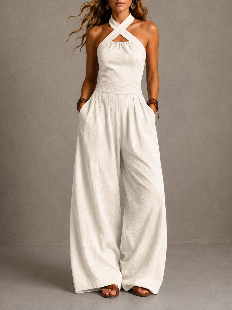 Virginia – Wide-Leg Halter Jumpsuit