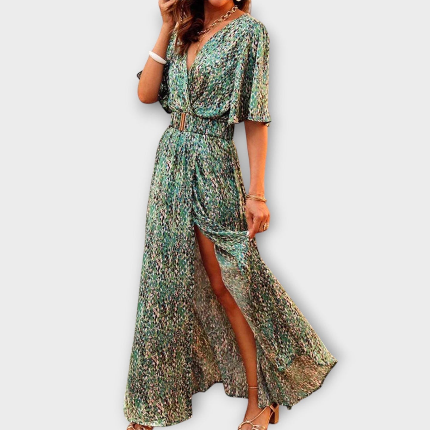 Marisa | Stylish Wrap Maxi Dress with Flowing Design