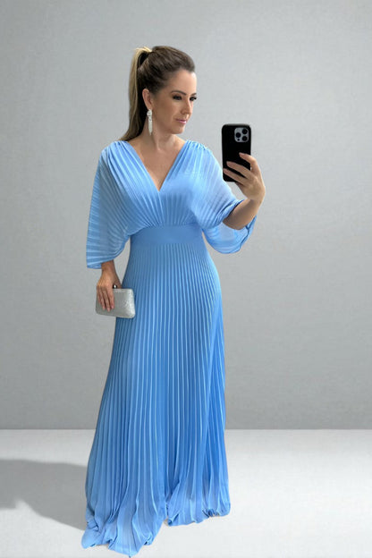 Hollis | Elegant Pleated Maxi Dress