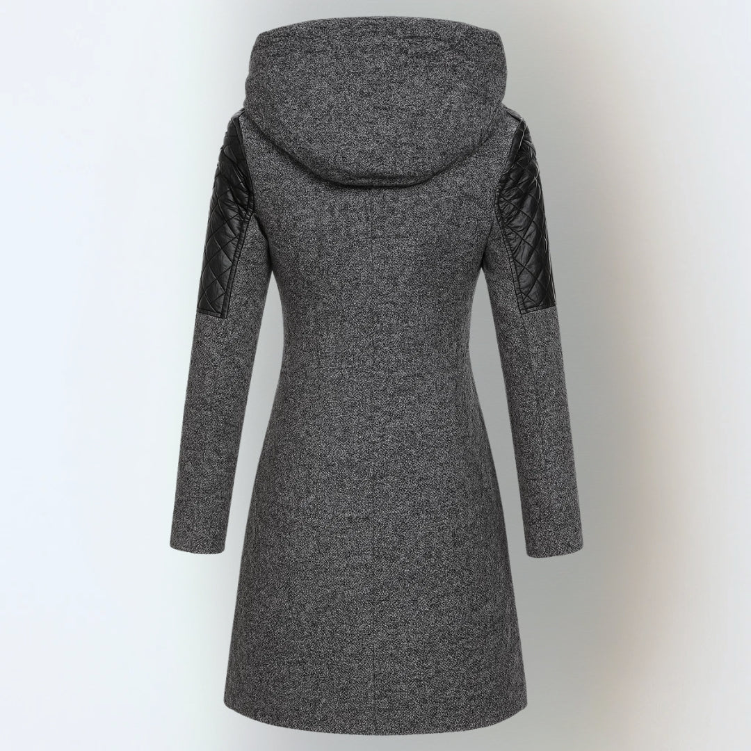 Ginger – Hooded Quilted Panel Winter Coat