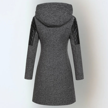 Ginger – Hooded Quilted Panel Winter Coat