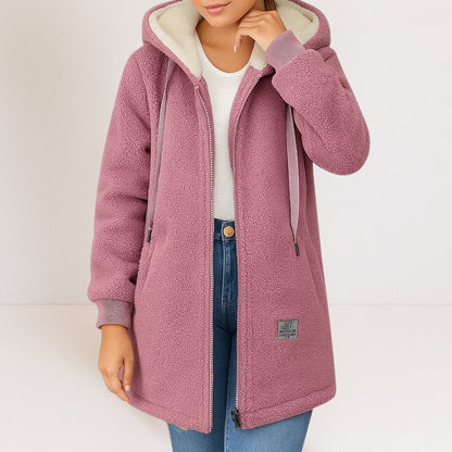 Bonita – Hooded Longline Teddy Fleece Coat