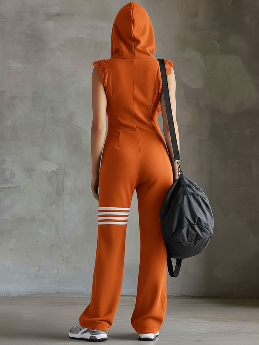 Margaret – Hooded Zip-Up Wide-Leg Jumpsuit
