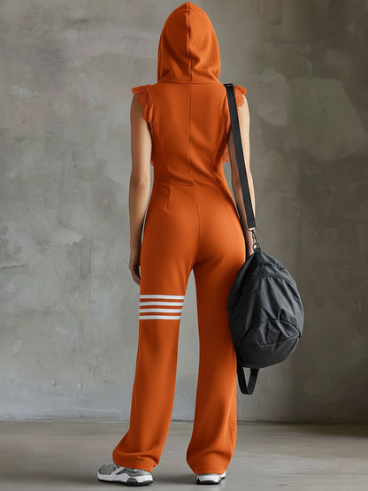 Margaret – Hooded Zip-Up Wide-Leg Jumpsuit
