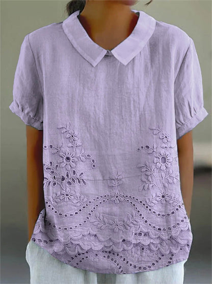 Janie | Floral Embroidered Shirt