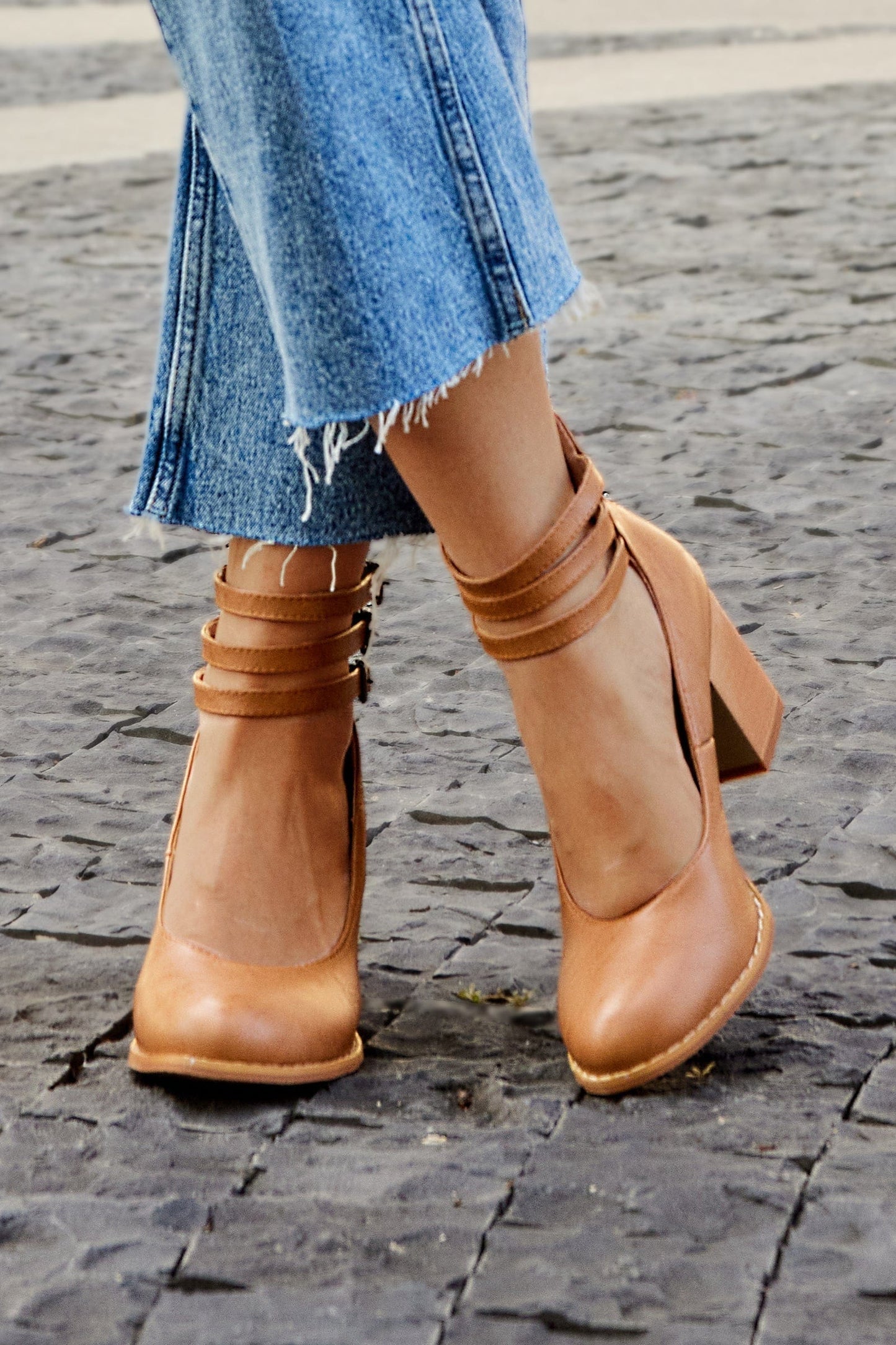 Kallie | Triple Buckle Heels