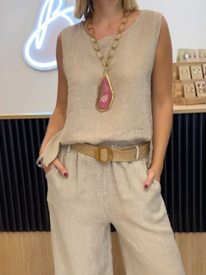 Luella – Relaxed Linen-Look Two-Piece Set