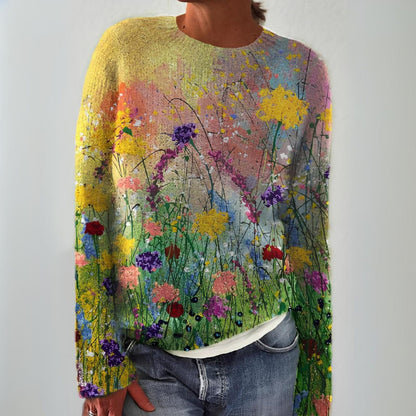 Lindsey – Wildflower Print Long Sleeve Jumper