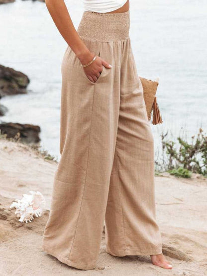 Aurelia | Remi Wide-Leg Linen-Look Pants