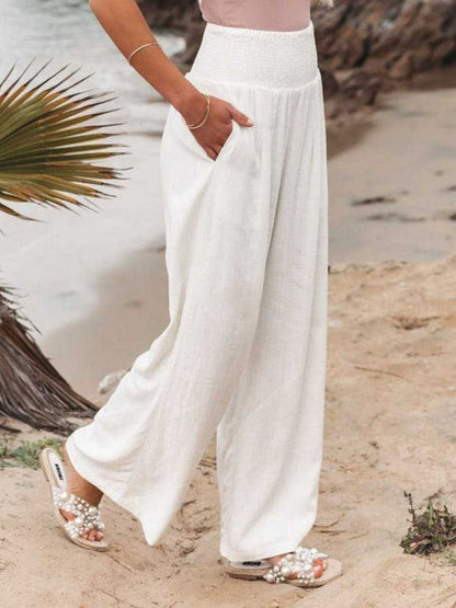 Aurelia | Remi Wide-Leg Linen-Look Pants