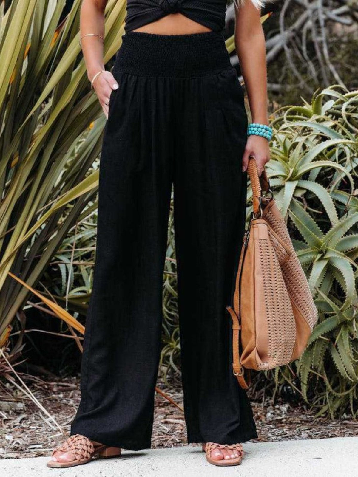 Aurelia | Remi Wide-Leg Linen-Look Pants