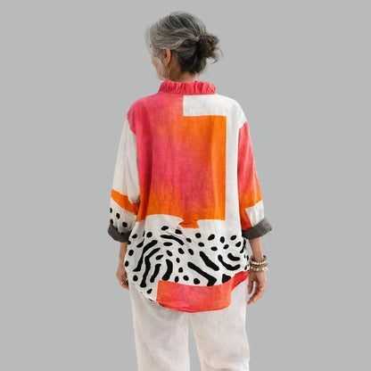 Maree – Relaxed Abstract Print Blouse