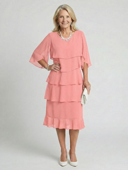 Emma | Layered Tier Midi Dress