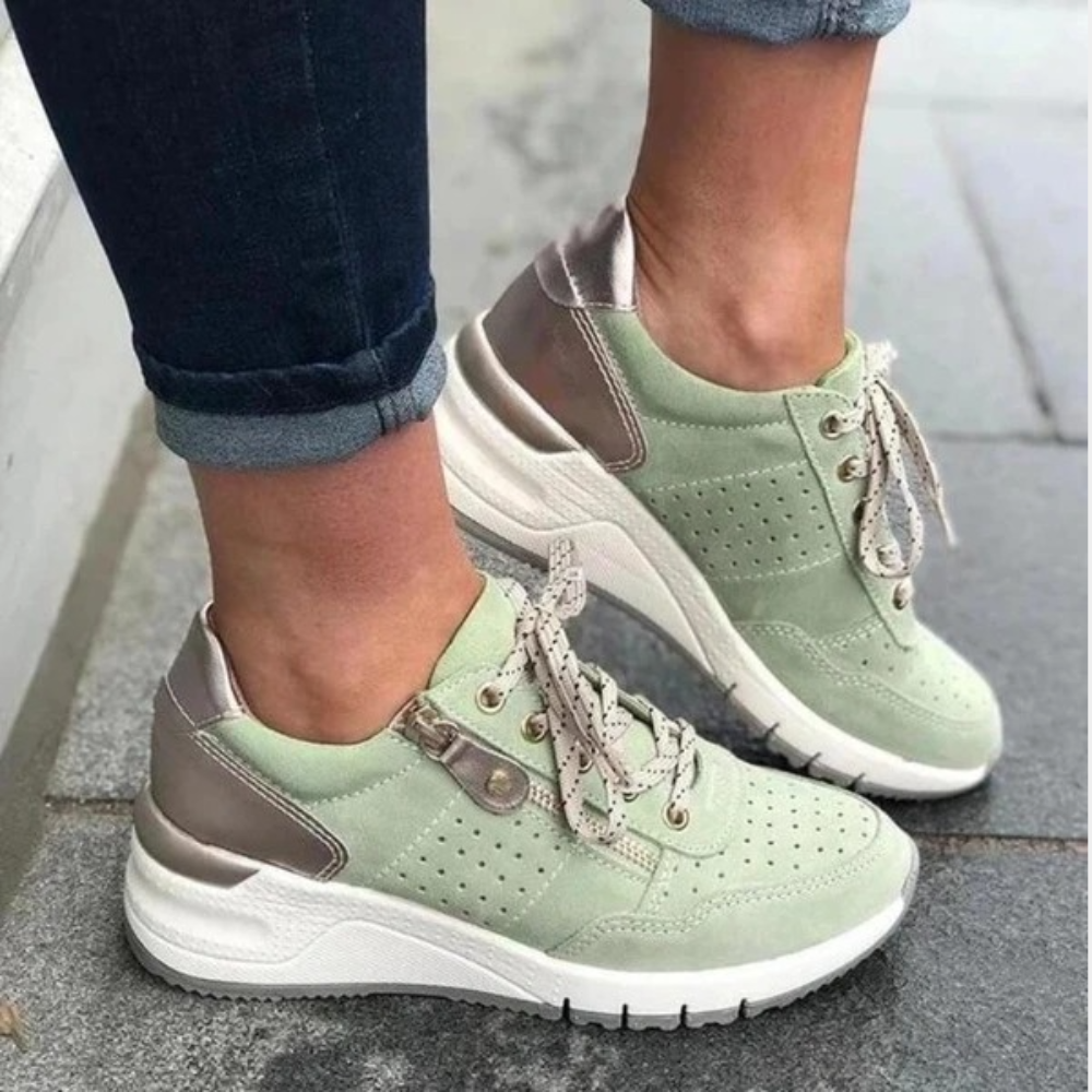Tara – Lace-Up Wedge Sole Sneakers