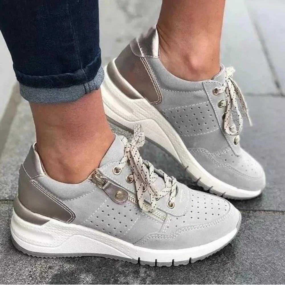 Tara – Lace-Up Wedge Sole Sneakers