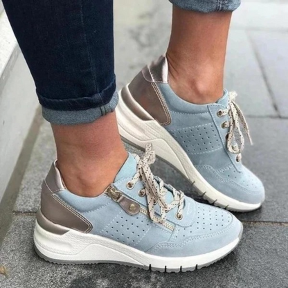 Tara – Lace-Up Wedge Sole Sneakers