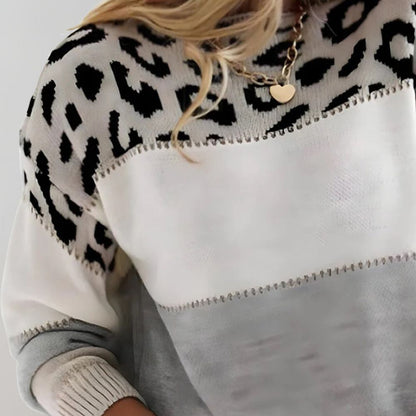 Juanita – Leopard Accent Knit Jumper