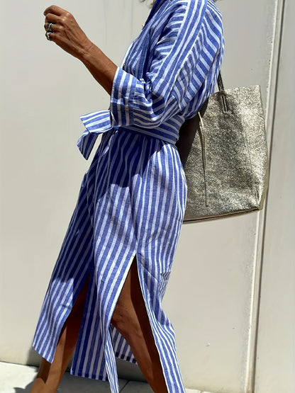 Regan | Striped Shirt Dress