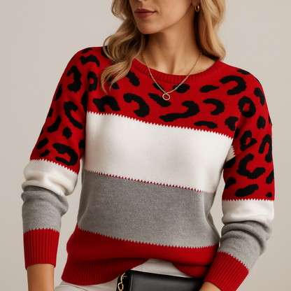 Myrtle – Leopard Print Knit Jumper