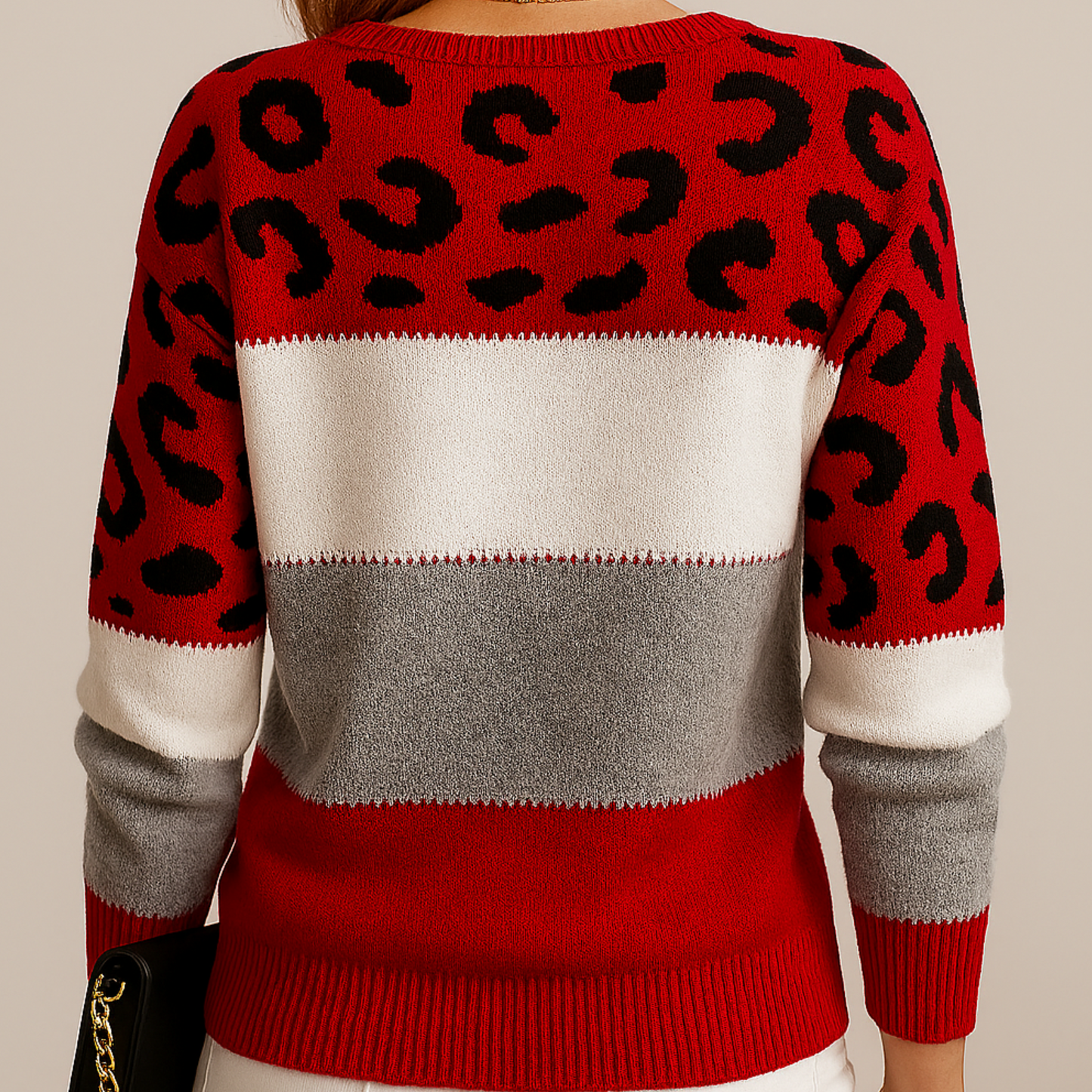 Myrtle – Leopard Print Knit Jumper