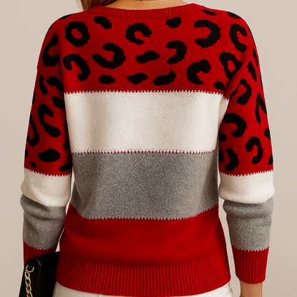 Myrtle – Leopard Print Knit Jumper