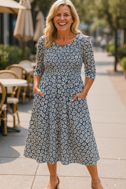 Paris | Everyday Elegance Midi Dress – Flattering Comfort, Timeless Confidence (s-5xl)