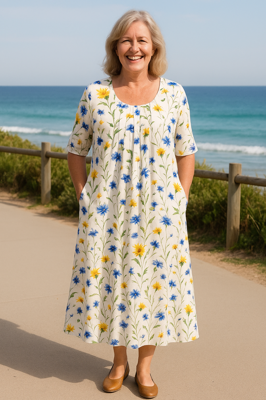 Sara | Dress - Elegant Flow –Tummy-Friendly Design