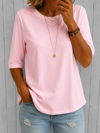 Justine – Relaxed Three-Quarter Sleeve Top
