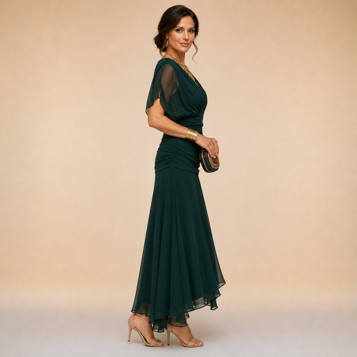 Tammy – Off-Shoulder Chiffon Maxi Dress