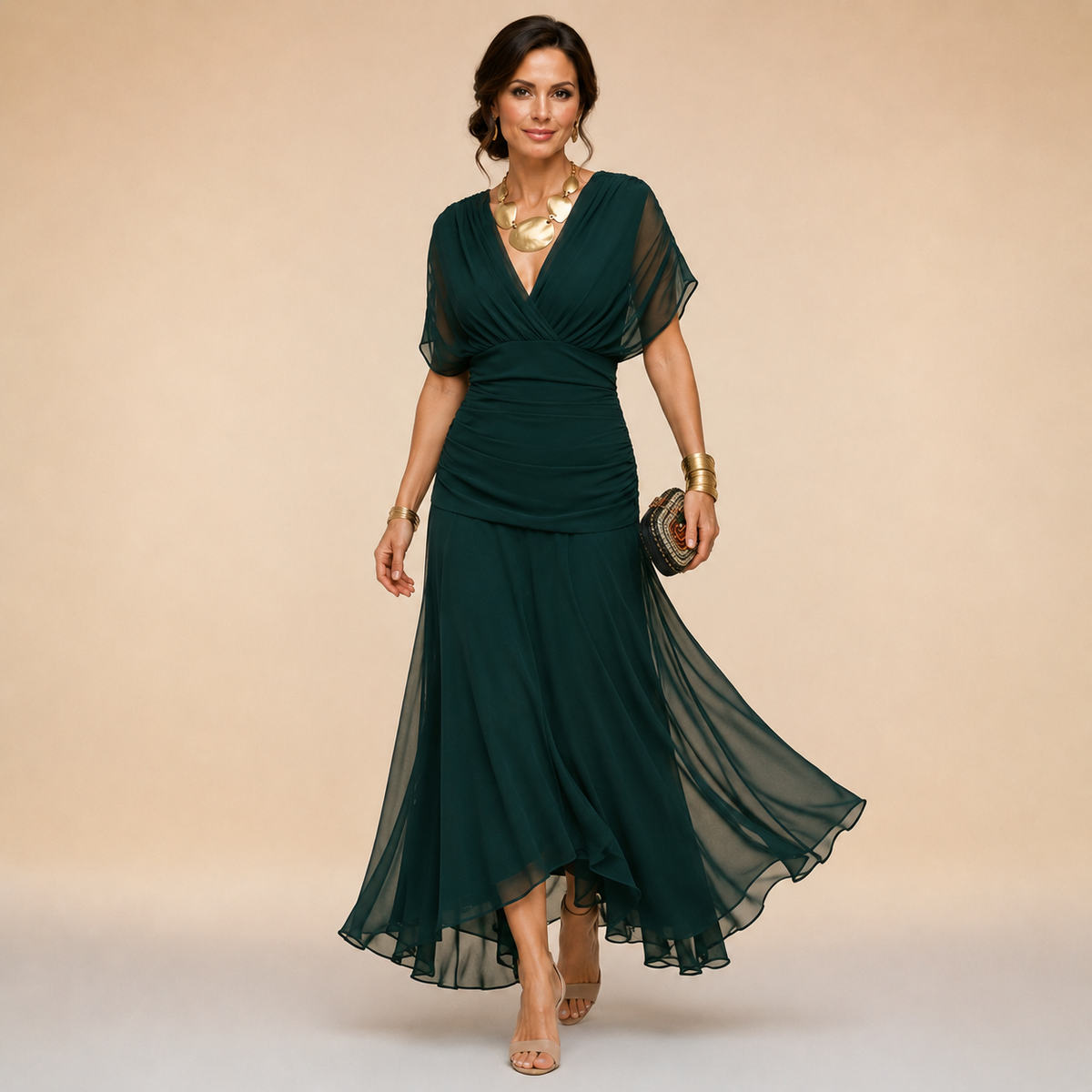 Tammy – Off-Shoulder Chiffon Maxi Dress