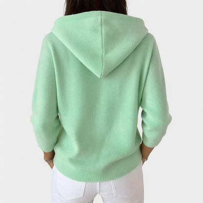 Marilyn – Hooded Button-Down Knit Cardigan