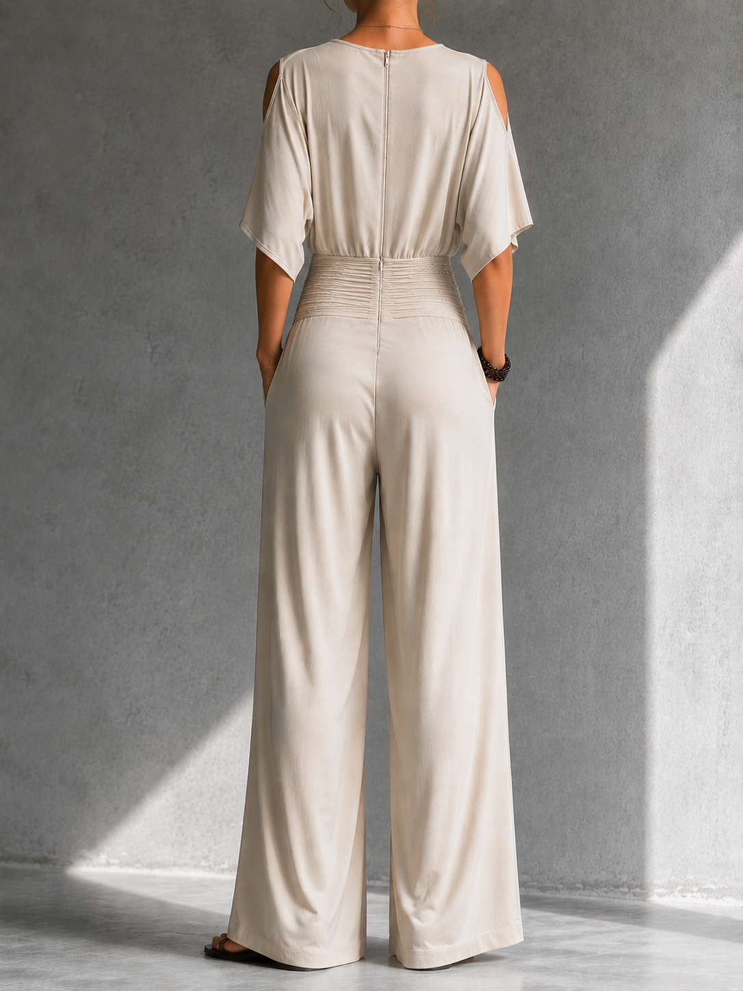 Evangeline – Wide Leg Wrap Jumpsuit