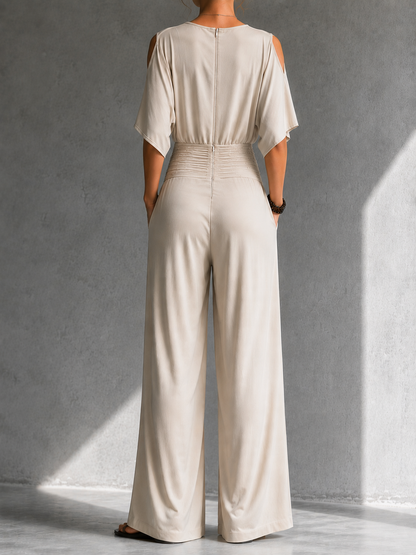 Evangeline – Wide Leg Wrap Jumpsuit