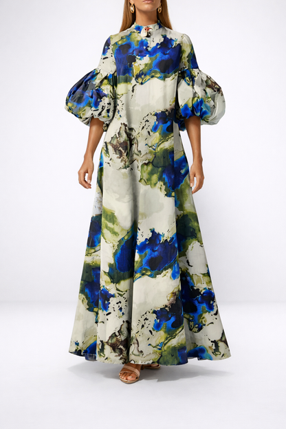 Sequoia | Elegant Watercolour Maxi Dress