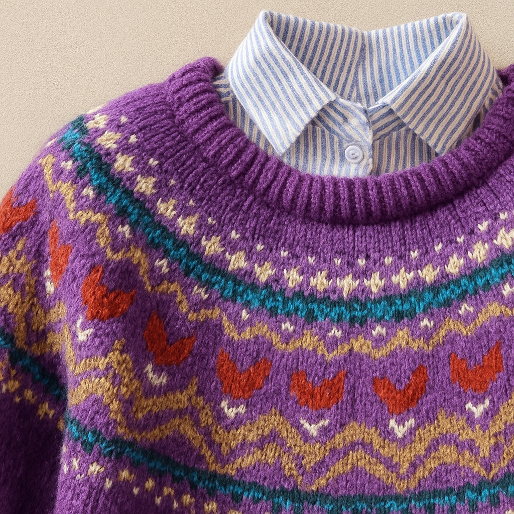 Madeline – Fair Isle Knit Jumper