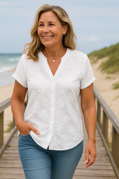 Annabella | Natural Linen Top