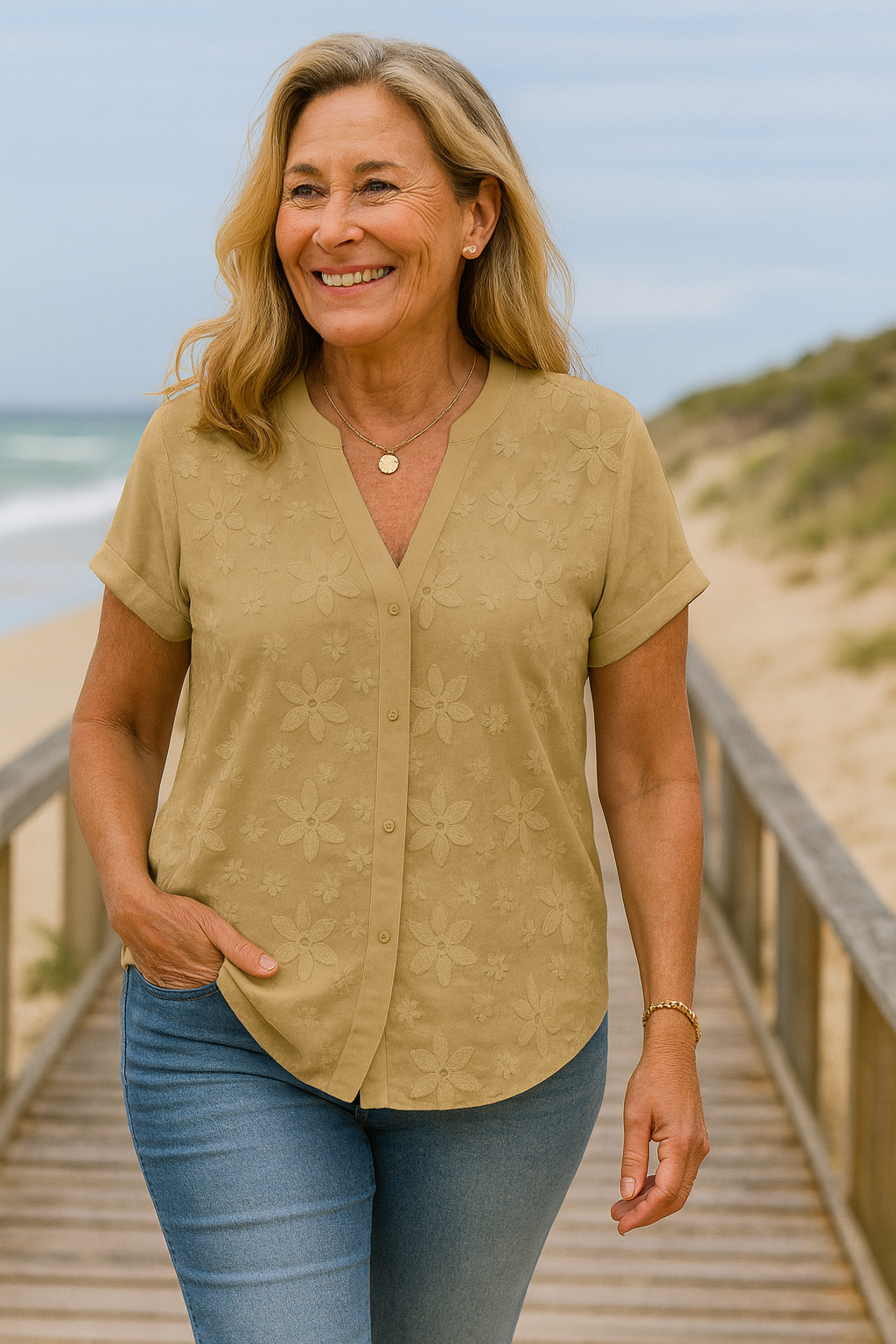 Annabella | Natural Linen Top