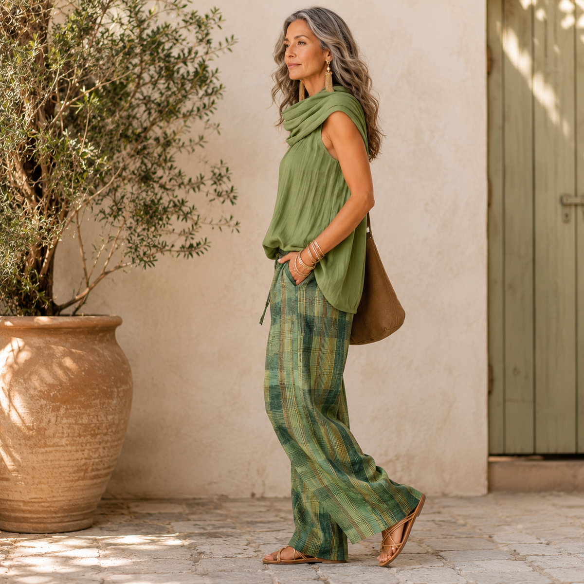 Lisa – Sleeveless Top and Wide-Leg Pants Set