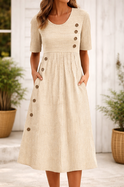 Joslyn | Timeless Striped Midi Dress