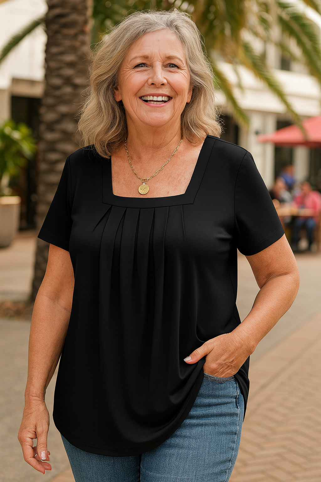 Kerry | Pleated Comfort Top - Everyday Confidence
