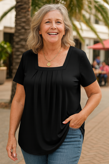 Kerry | Pleated Comfort Top - Everyday Confidence