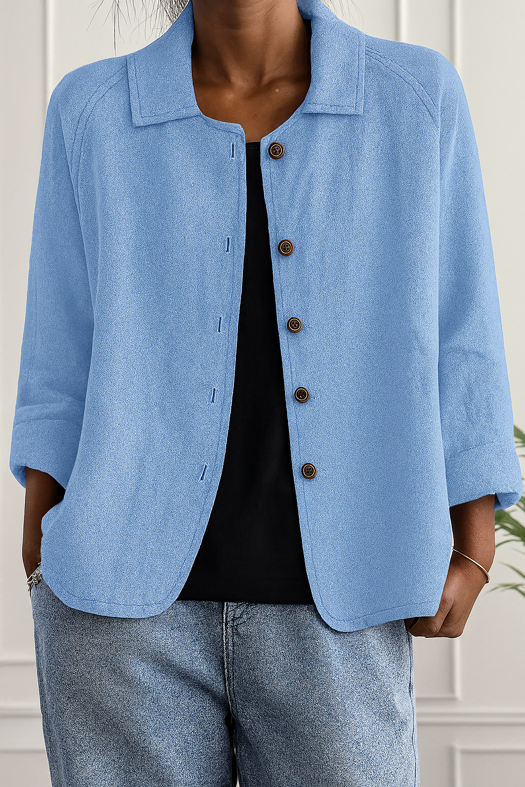 Rachel – Classic Button-Front Cardigan