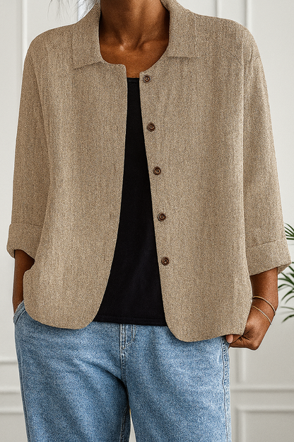 Rachel – Classic Button-Front Cardigan