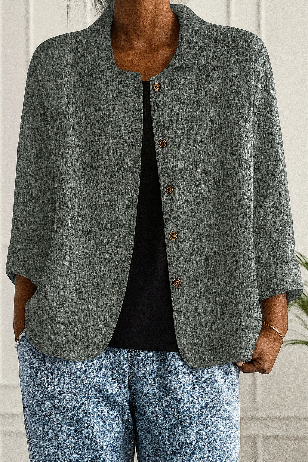Rachel – Classic Button-Front Cardigan