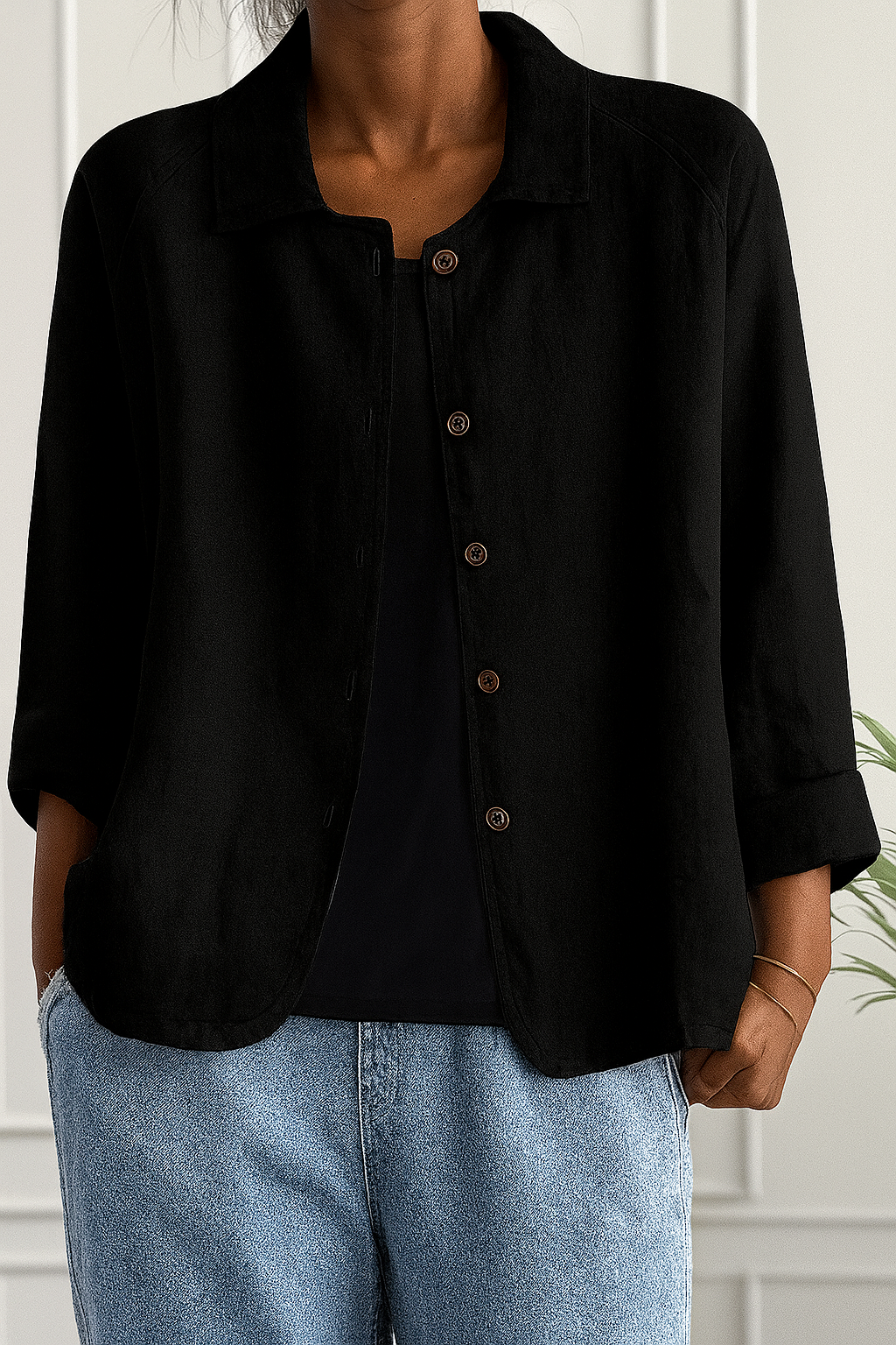 Rachel – Classic Button-Front Cardigan